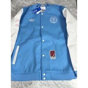 Adidas Originals Semi Blue Burst Inter Miami CF Anthem Bomber Jacket Men's 2XL